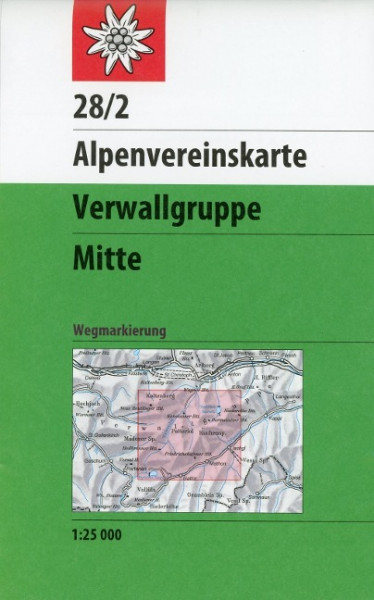 DAV Alpenvereinskarte 28/2 Verwallgruppe - Mitte 1 : 25 000