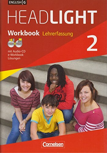 Headlight Workbook English G 2 Lehrerfassung mit Lösung, CD, e-Worbook