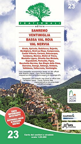 Sanremo - Mentone - Bassa Val Roya - Val Nervia 1 :25 000