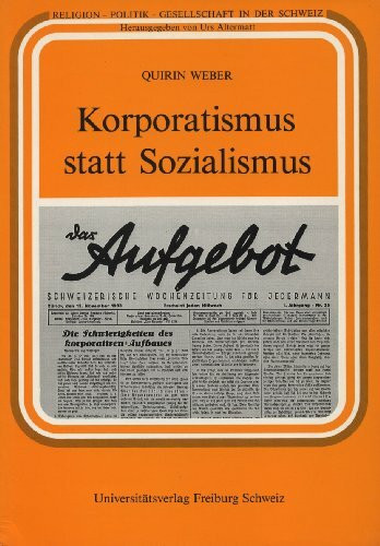 Korporatismus statt sozialismus (Eu Fribourg Etr)