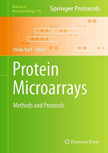 Protein Microarrays: Methods and Protocols (Methods in Molecular Biology, 785, Band 785)
