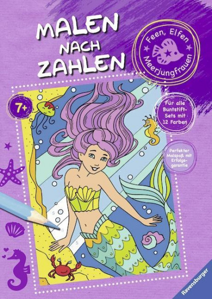 Malen nach Zahlen: Feen, Elfen, Meerjungfrauen