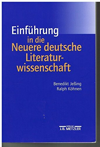 Einführung in die Neuere deutsche Literaturwissenschaft