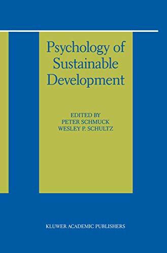 Psychology of Sustainable Development Psychology of Sustainable Development