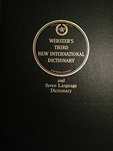 Webster's Third New International Dictionary/Unabridged/Deluxe/Carrying Case