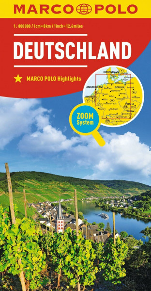 MARCO POLO Länderkarte Deutschland 1:800.000: Zoom System