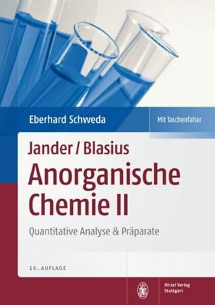 S. Hirzel Verlag Jander/Blasius, Anorganische Chemie Ii, Quantitative Analyse & Präparate