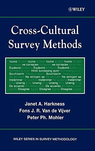 Cross-Cultural Survey Methods (Wiley Series in Survey Methodology)