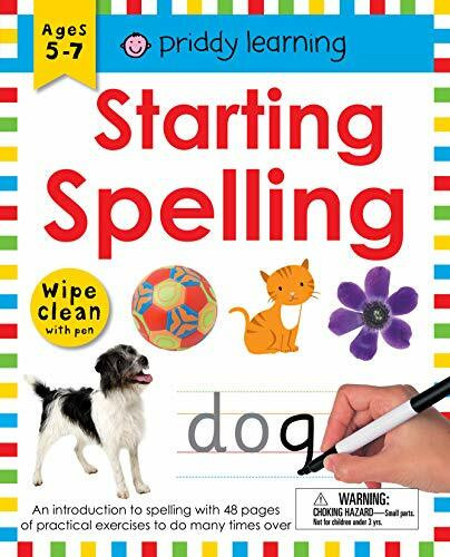 Priddy Books Wipe Clean Workbook, Starting Spelling, An Introduction To Spelling With 48 Pages Of Practical...