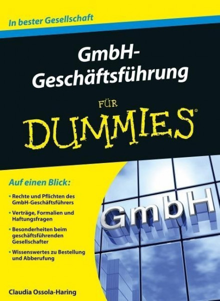GmbH-Geschäftsführung für Dummies