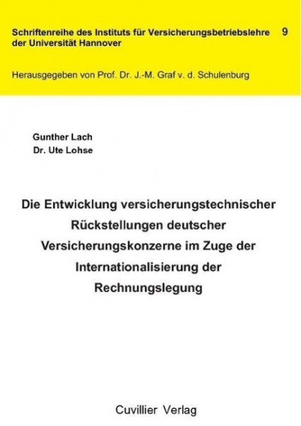 Die Entwicklung versicherungstechnischer Rückstellungen deutscher Versicherungskonzerne im Zuge der