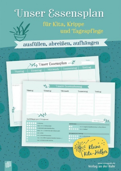 Unser Essensplan für Kita, Krippe und Tagespflege