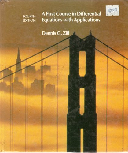 First Course in Differential Equations with Applications