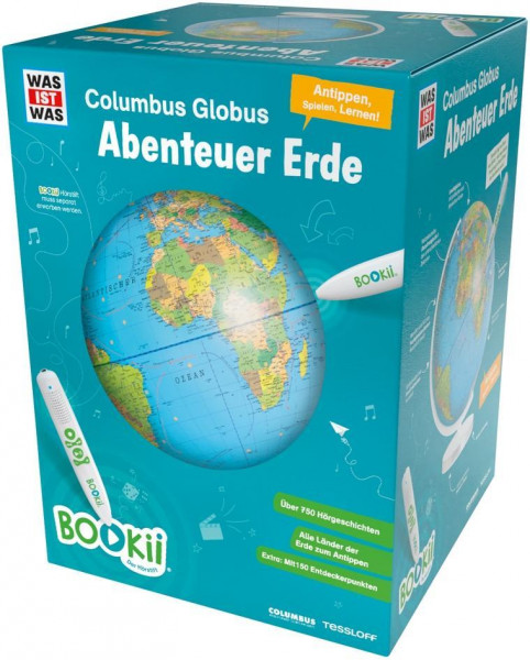 BOOKii WAS IST WAS Columbus Globus "Abenteuer Erde". Ohne Hörstift