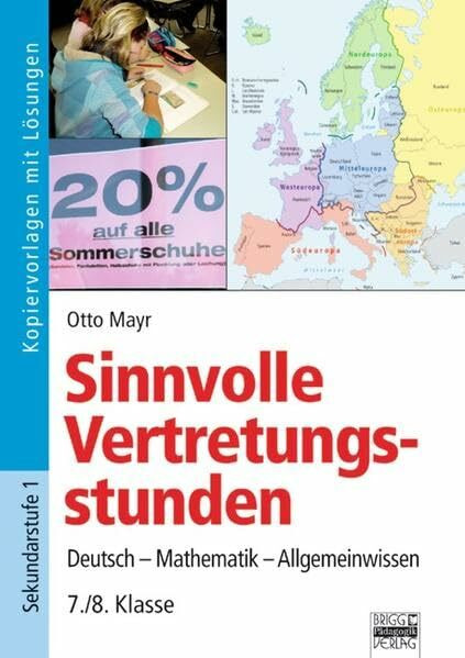 Sinnvolle Vertretungsstunden: 7./8. Klasse - Kopiervorlagen mit Lösungen