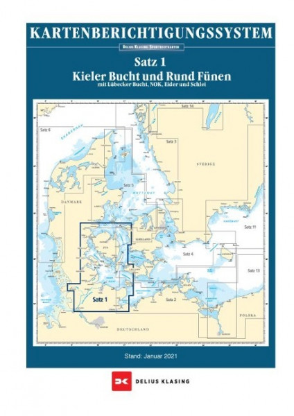 Berichtigung Sportbootkarten Satz 1: Kieler Bucht und Rund Fünen (Ausgabe 2022)