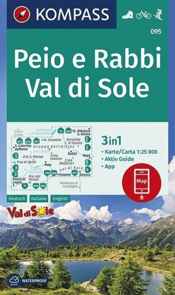 KOMPASS Wanderkarte Peio e Rabbi, Val di Sole 1:25 000