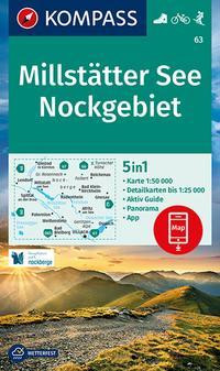 KOMPASS Wanderkarte 63 Millstätter See, Nockgebiet 1:50.000