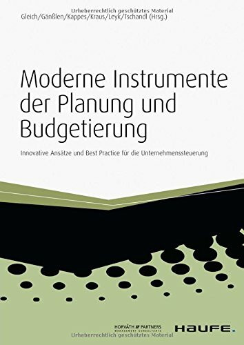 Moderne Instrumente der Planung und Budgetierung: Innovative Ansätze und Best Practice für die Unternehmenssteuerung