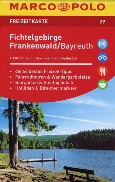 MARCO POLO Freizeitkarte 29 Fichtelgebirge, Frankenwald, Bayreuth 1 : 100 000