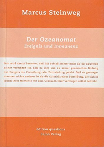 Der Ozeanomat: Ereignis und Immanenz