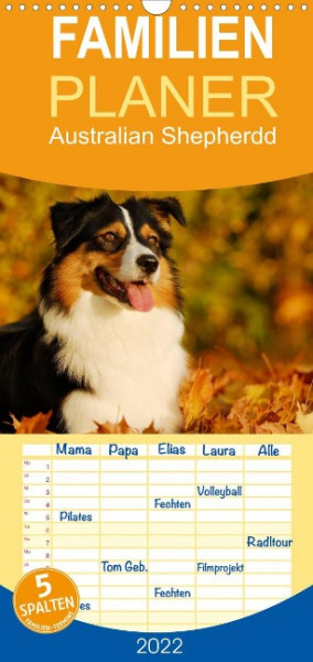 Bekannt wie ein bunter Hund. Australian Shepherd (Wandkalender 2022 , 21 cm x 45 cm, hoch)