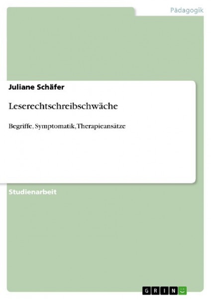 Leserechtschreibschwäche