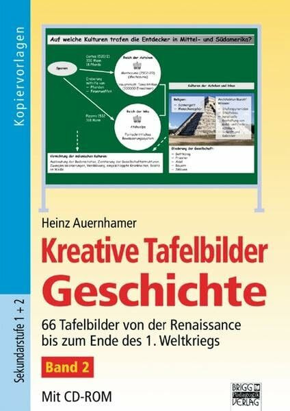 Kreative Tafelbilder Geschichte: Band 2 - 66 Tafelbilder von der Renaissance bis zum Ende des 1. Weltkriegs: Kopiervorlagen mit CD-ROM