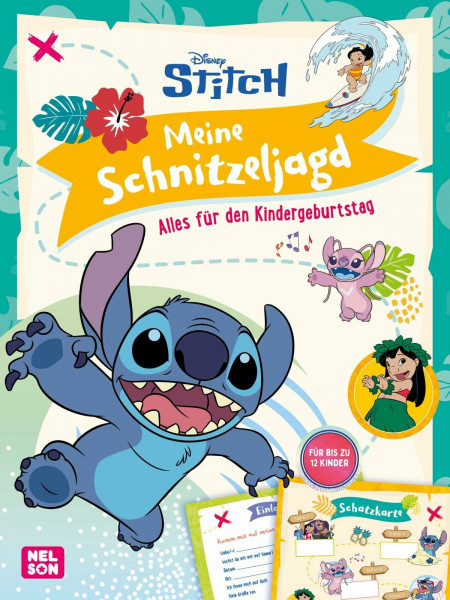 Disney Kreative Beschäftigung: Stitch: Meine Schnitzeljagd: Alles für den Kindergeburtstag | Einladungen, Rätsel und Urkunden für bis zu 12 Kinder ab 5 Jahren