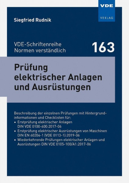 Prüfung elektrischer Anlagen und Ausrüstungen