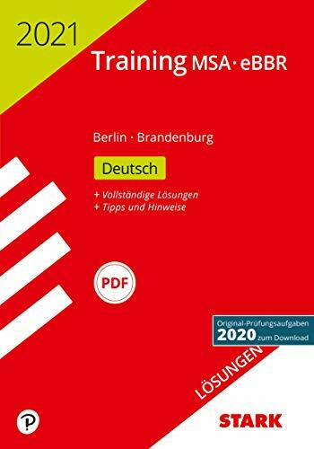 STARK Lösungen zu Training MSA/eBBR 2021 - Deutsch - Berlin/Brandenburg (STARK-Verlag - Abschlussprüfungen)