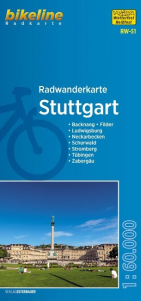 Bikeline Radwanderkarte Stuttgart 1 : 60 000