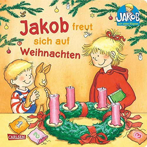 Jakob freut sich auf Weihnachten: Pappbilderbuch mit Klappen, Drehscheibe und Suchbild (Kleiner Jakob)