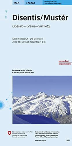 256S Disentis/Mustér Schneesportkarte: Oberalp - Greina - Sumvitg (Skitourenkarten 1:50 000)