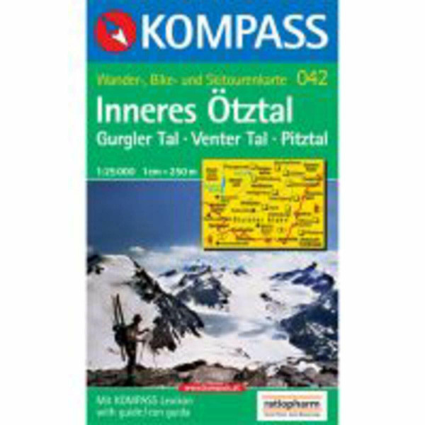 Inneres Ötztal, Gurgler Tal, Venter Tal, Pitztal: Wandern, Rad, Skitouren. GPS-genau. 1:25.000