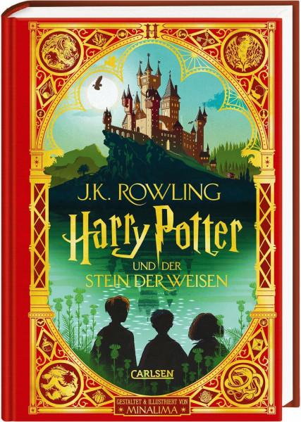 Harry Potter und der Stein der Weisen (Papierkunst-Edition mit 3D-Aufklapp-Elementen 1): Farbig illustrierte Schmuckausgabe mit Goldprägung und Pop-Up-Elementen