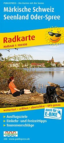 Märkische Schweiz und Oder-Seengebiet. 1:100000. Radwanderkarte mit Ausflugszielen, Einkehr- & Freizeittipps, reissfest, wetterfest beschriftbar und wieder abwischbar