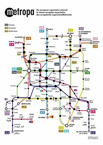Metropa - Das europäische Superschnellbahnnetz, 20 Postkarten