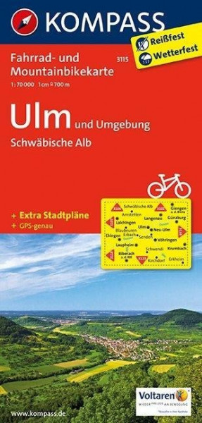 Ulm und Umgebung - Schwäbische Alb 1 : 70 000