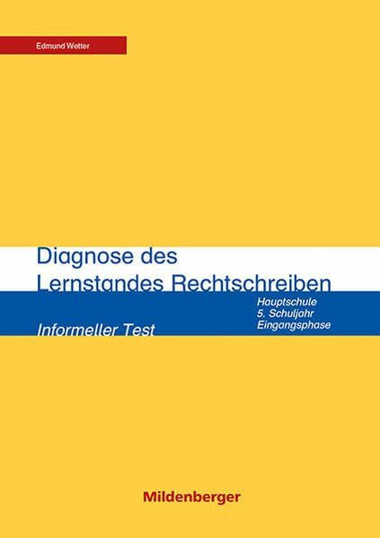 Diagnose des Lernstandes: Rechtschreiben, 5. Schuljahr, Kopiervorlagen