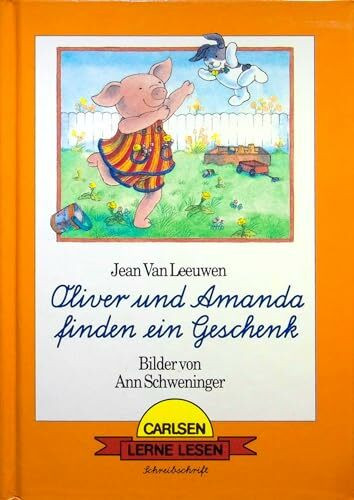Oliver und Amanda finden ein Geschenk. Schreibschrift