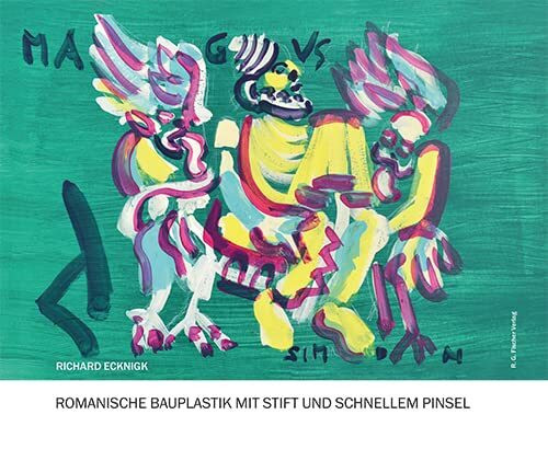 Romanische Bauplastik mit Stift und schnellem Pinsel