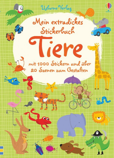 Mein extradickes Stickerbuch: Tiere