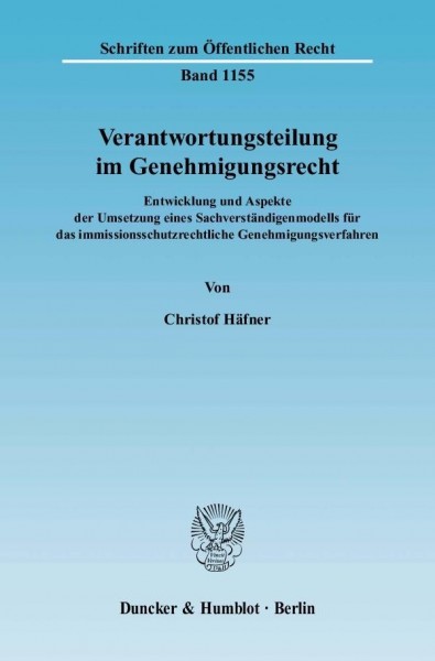 Verantwortungsteilung im Genehmigungsrecht