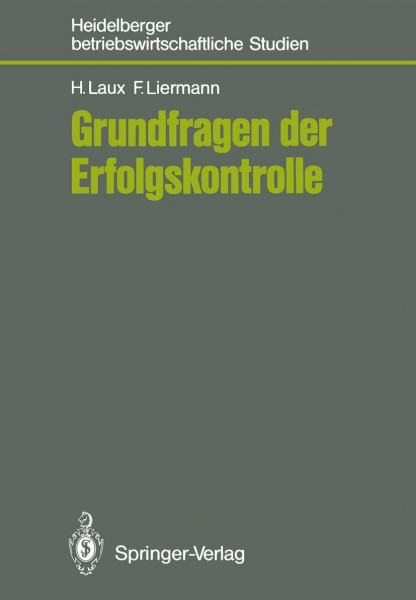 Grundfragen der Erfolgskontrolle (Betriebswirtschaftliche Studien)