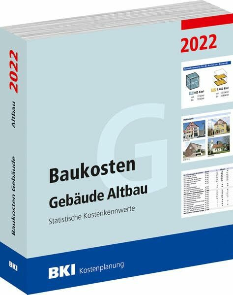 BKI Baukosten Gebäude Altbau 2022: Statistische Kostenkennwerte