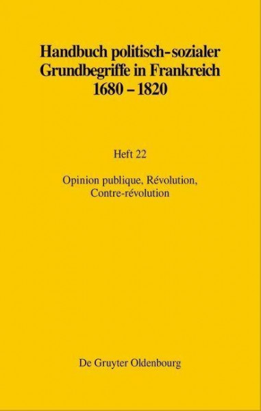 Opinion publique, Révolution, Contre-révolution