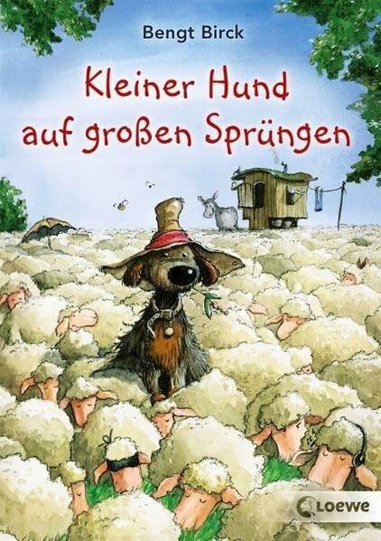 Kleiner Hund auf großen Sprüngen