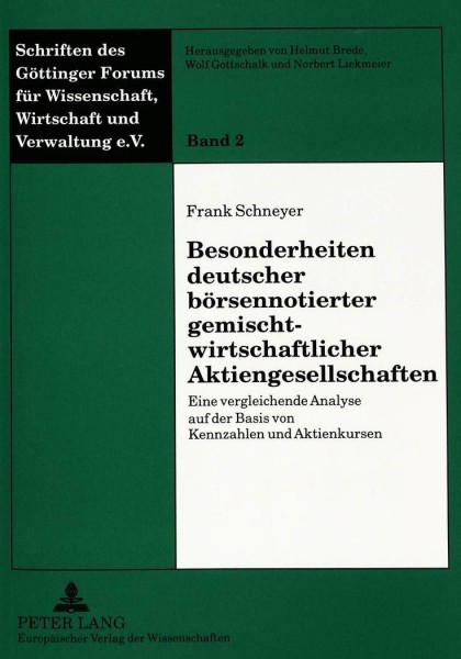 Besonderheiten deutscher börsennotierter gemischtwirtschaftlicher Aktiengesellschaften