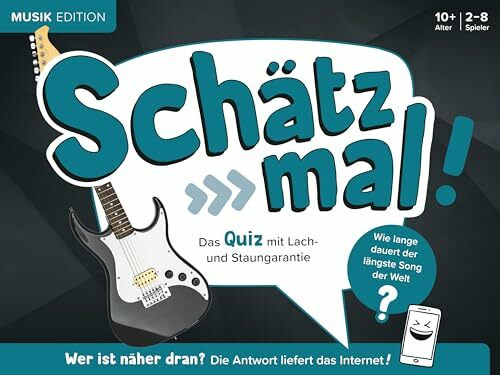 Schätz mal! Musik Edition: Das Quiz mit Lach- und Staungarantie I Ab 10 Jahre I 2-8 Spieler I Spiele-Block
